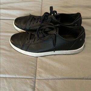 Black Leather Sneakers